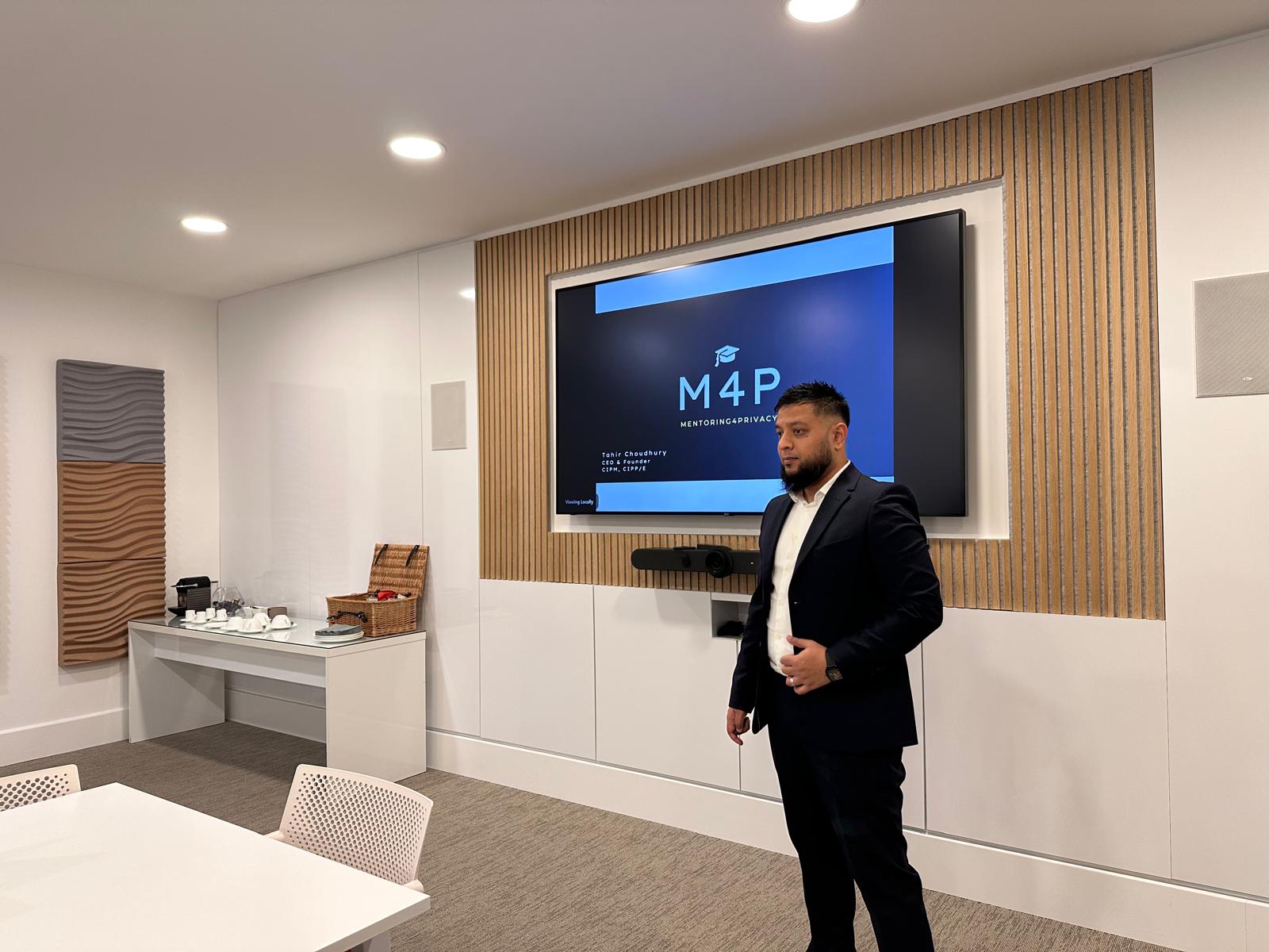 Tahir presenting at M4P workshop